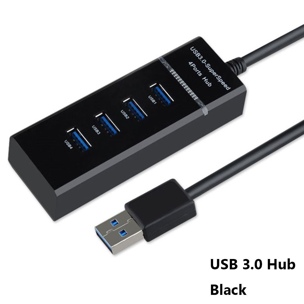 Computer Laptop 5Gbps External Ultra Slim USB 3.0 Hub Expander Adapter 4 Ports Splitter