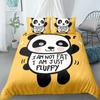 Panda Printed 2/3pcs Bedding Set Bamboo Duvet Cover For Adult Child Bedclothes And Pillowcases Comforter Covers Bed Sets