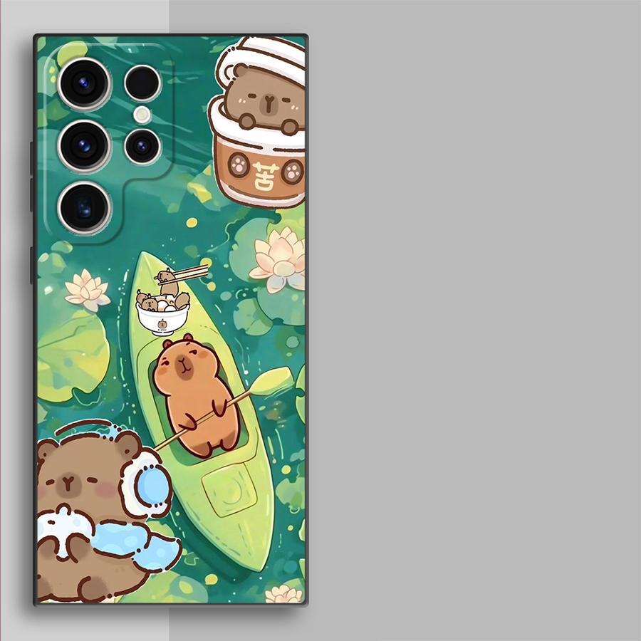 Милый чехол-капибара для Samsung Galaxy S26 S23 S25 Ultra S24 Plus S21 FE S20 S10 S9 Note 20 Ultra 8 9 10 Funda Чехол для телефона