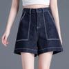 Классические джинсовые шорты в корейском стиле, женские летние шорты с высокой талией, широкие брюки, уличная одежда, прямые джинсы, женские шорты
