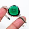 Chrome Diopside Gemstone 925 Sterling Silver Cuff Bangle Adjustable A5p57