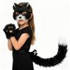 Halloween Fox Costume Set Women Plush Mask Gloves Tail Belt Party Dress Up
