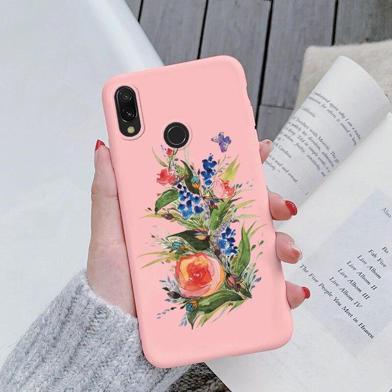 Redmi Note 7 Pro 7S Funda Rainbow Heart Vintage Flowers Leaves Чехол для телефона Мягкий силиконовый чехол-бампер для Xiaomi Redmi Note 7 Противоударная защитная сумка