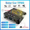Солнечный TPMS автомобильный датчик давления в шинах цифровой цветной дисплей 4 внешних датчика водонепроницаемый давление в шинах предупреждение о температуре