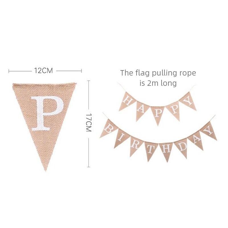 13 флагов, винтажный баннер из джутовой мешковины и мешковины, реквизит для фотосъемки на вечеринку по случаю дня рождения, украшение для вечеринки, баннер