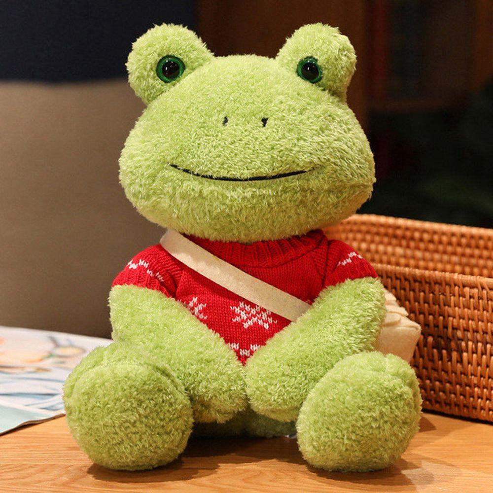 Soft Toy Cartoon Doll Stuffed Animals Sweater Frog Doll Frog Stuffed Toy Dressing Frog Plush Toy