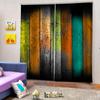 Western High Shading Curtains Traditional Rustic West Wooden Door Living Room Decoration Curtains Bedroom Window Drapes New