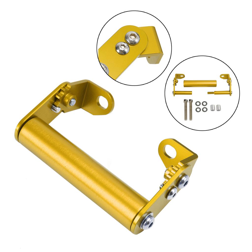 Phone Navigation Bracket Gps Extend Bracket 22Mm Gold For Motorbike Motocycle