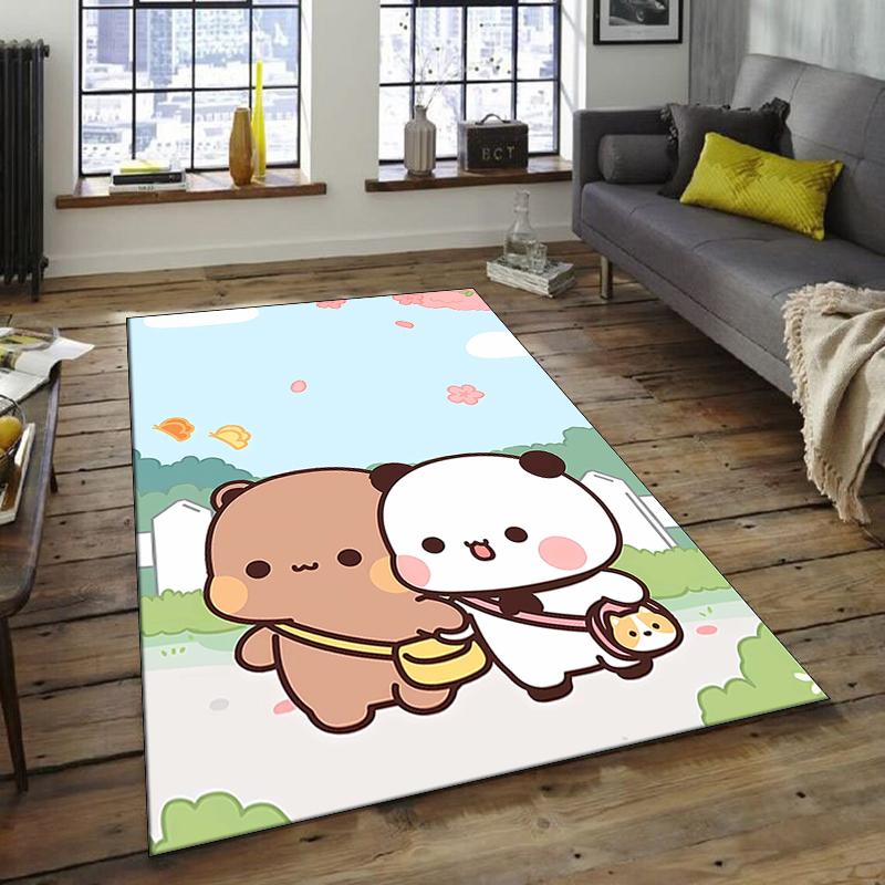 1pc Yier BuBu Bear1 Design Area Rug - Non-Slip, Soft & Cozy Floor Mat for Living Room, Bedroom, Office - Indoor/Outdoor Decorative Carpet