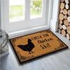 Проверьте на куриный помет 07 Смешной придверный коврик На заказ Декоративный коврик для входа в дом и офис Садовый/Кухонный/Спальный коврик Нескользящая резиновая основа 23,6x15,6 дюйма