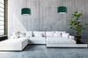 Pendant lamp, ceiling chandelier, chrome, velvet lampshade