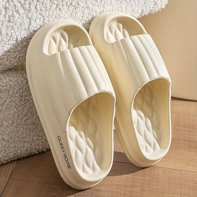 Заказывайте женские мягкие тапочки на один размер больше. Удобная обувь с открытым носком. Повседневная дышащая обувь. Тапочки для ванной.