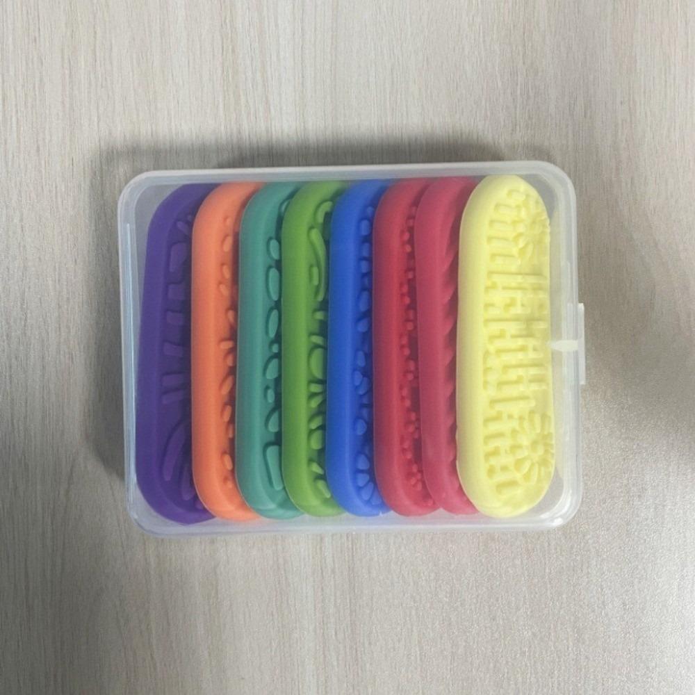 Textured Surface Sensory Stone Toy Portable Size Silicone Sensory Strip Office Workers