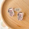 2D Flat, 2pcs Cute Pink Pig Headphone Cable Protectors, Anti-Scratch Type-C/Phone Charger Cable Protector, Phone Cable Protector