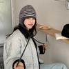 Windproof Striped Balaclava Colorful Earflap Baggy Beanie Hat Casual Knitted Hat  for Outdoor Ski