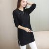 Autumn Winter Women Sweater Solid Pullover Knitwear Sweater O-neck Long-sleeve Medium-length Sweater Female Clothes