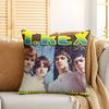 T RRex Rock Band Cool Cushion Cover Silky Short Plush Invisible Zipper Dustproof Sofa Pillow Case For Home Decor
