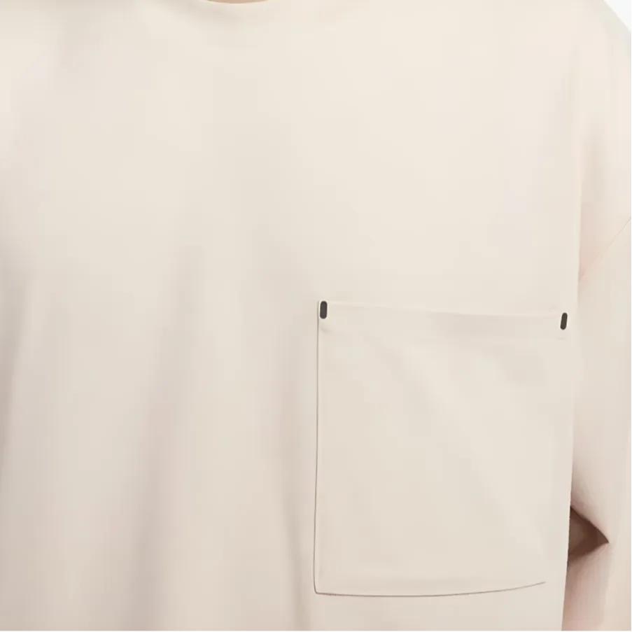 Nike T Shirts Men's Dune White Crew Neck Moderate Straight Fit (Unisex) T-Shirts FB7820 126