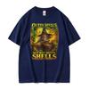 Outta Spells But Not Outta Shells Ironic Wizard T Shirt Funny Fantasy Meme T Shirts Men Women Fashion Summer 100 Cotton Tshirt