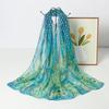 Printed Scarves for Women, Chiffon Summer Sun Protection Shawls, Decorative Scarves, and Sand Scarves