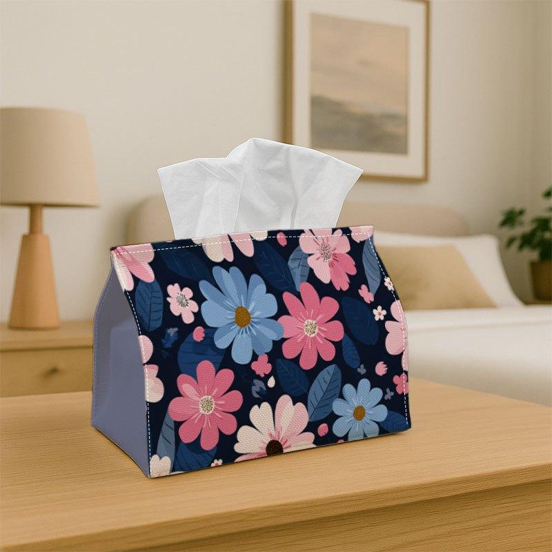 1pc Tissue Box Holder with a Vintage Floral Design - A Versatile Napkin Dispenser Suitable for Home Gatherings, Car Decoration - A Stylish Organizer f