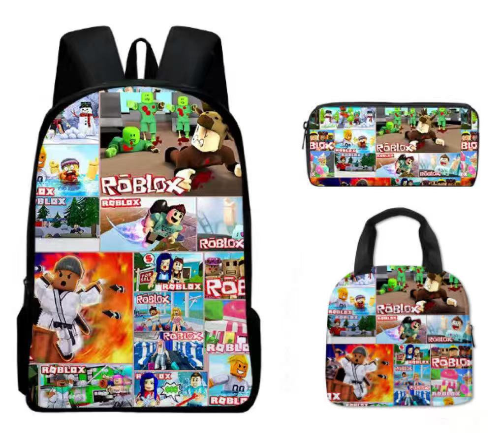Roblox Virtual World Backpack Set for Kids - School Bag, Crossbody, Pencil Case - Gamer Gift