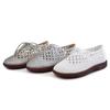 2025 Summer Women's Soft Leather Woven Sandals Flat Comfortable Slides for Mom,Breathable Lightweight Soft-Sole Casual Shoes