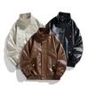 Trendy Brand PU Leather Jacket, Leather Jacket, Handsome Motorcycle Jacket, Spring and Autumn
