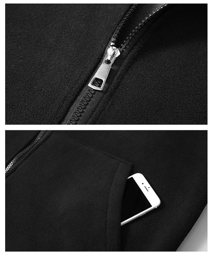 Men's Plus Size Thick Fleece Hooded Jacket - Extra Warm and Composite Design