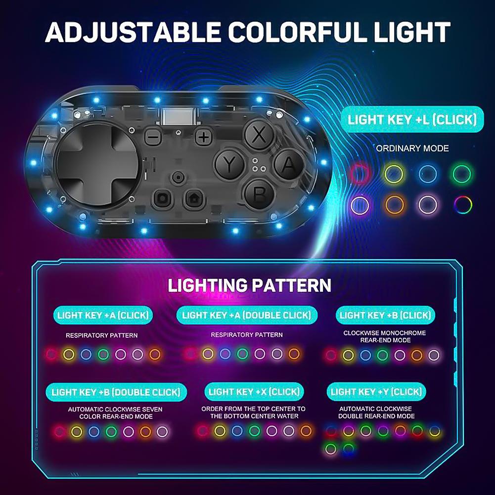Wireless Mini Bluetooth-compatible Game Controller Keychain Sized Gamepad Controller for Switch/for Android/IOS/Keyboard Mode