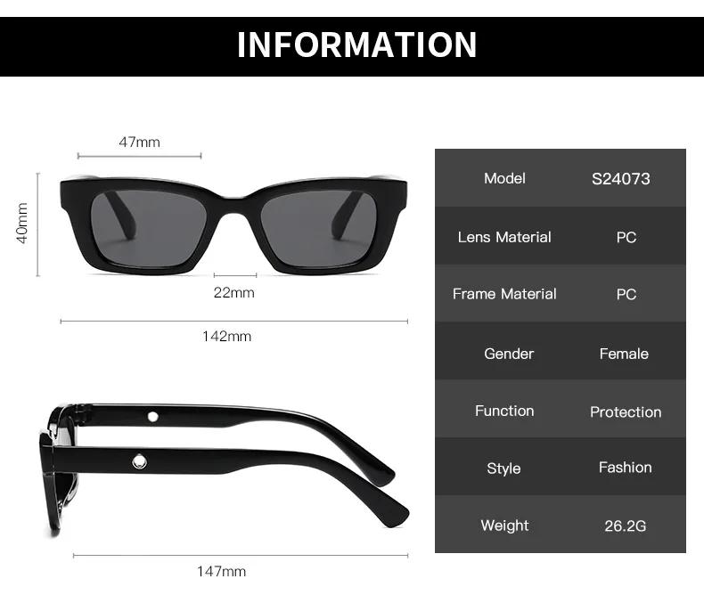 Черные квадратные солнцезащитные очки винтажные маленькие прямоугольные солнцезащитные очки хип-хоп очки женские lentes mujer mujer