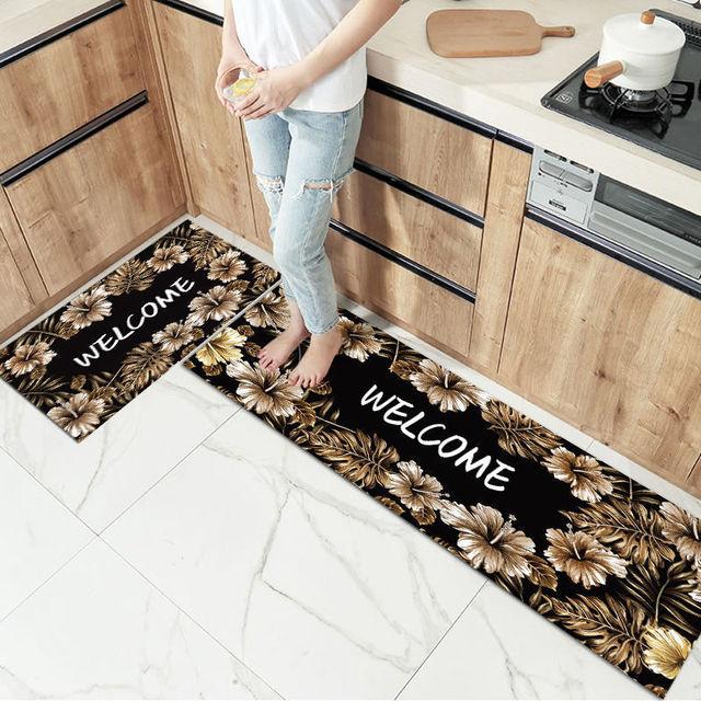 Кухонный коврик для пола, домашний входной коврик для ванной комнаты, противоскользящий моющийся коврик, ковер для прихожей, гостиная, спальня, коридор, длинный ковер