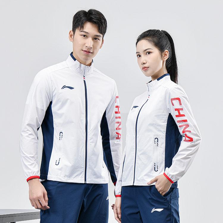 Li Ning Outdoor Casual Sports Jacket с длинным рукавом и воротником-стойкой на молнии Куртка унисекс Стандартная белая AYYT001-1