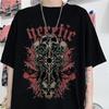 Summer Goth Female Horror Skull Loose Men and WomenT-shirt Punk Dark Grunge Streetwear Gothic Top T-shirts Harajuku Y2k Clothes