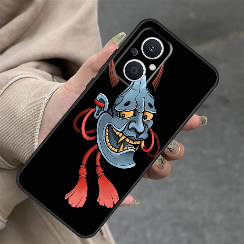 Японский чехол-маска Хання Они для OPPO Reno 8T 13F 14F 12F 11F 10 12 13 14 Pro 7 8 Lite OPPO Find X8 X6 X9 Pro