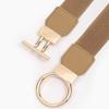 Fashion Elastic Waistband Casual Round Buckle Waist Strap Waist Belts Clothing Decoration