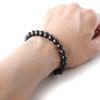 Black Beitou Stone from Negative Ion Radium Black Inner [GOLD STONE] Bracelet, 8mm, Taiwan, Measured, Hokutolite, Diameter Approx. 16.5cm
