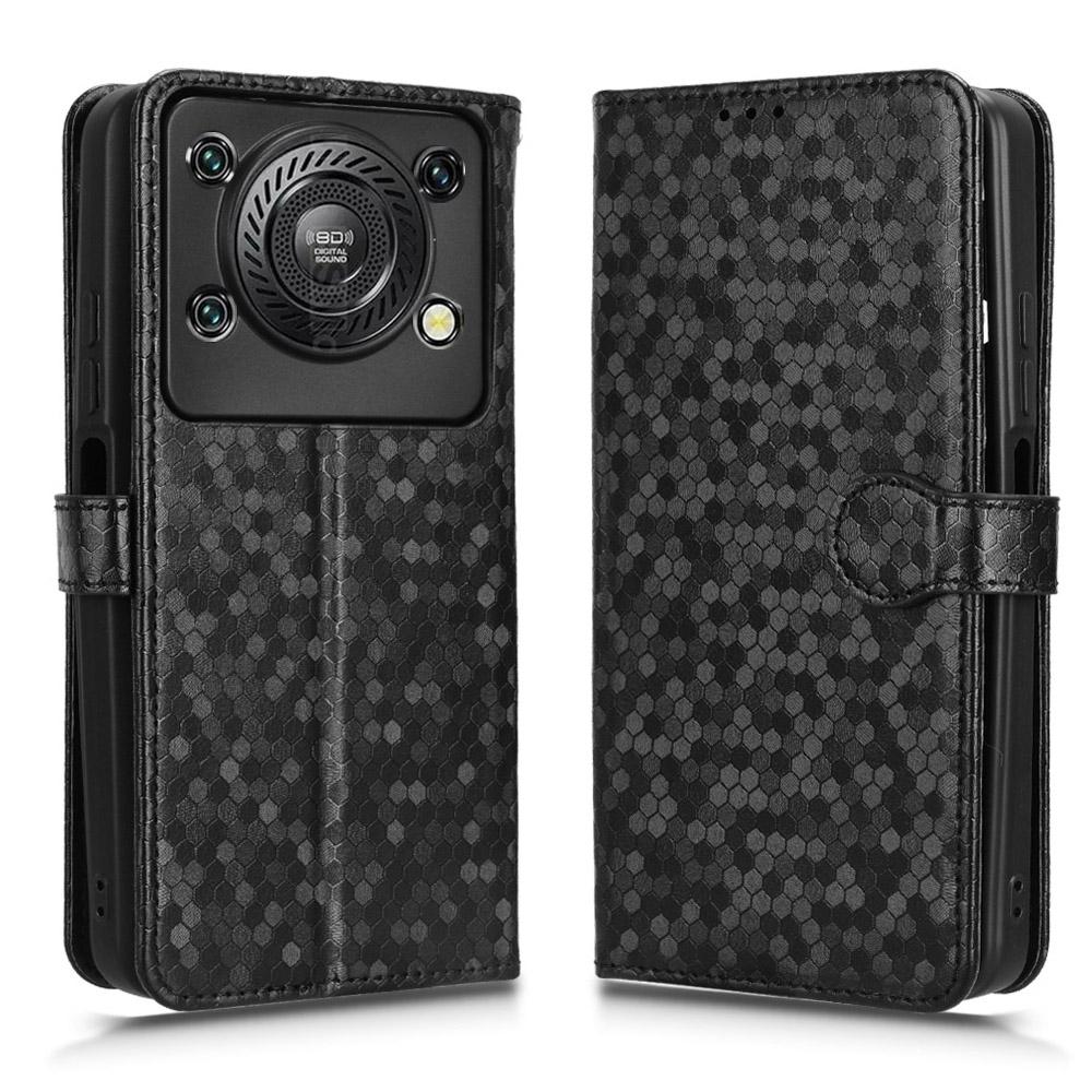 Для Oukitel C60 Pro/C60 Чехол-бумажник с точечным тиснением из ПУ-кожи с ремешком на запястье