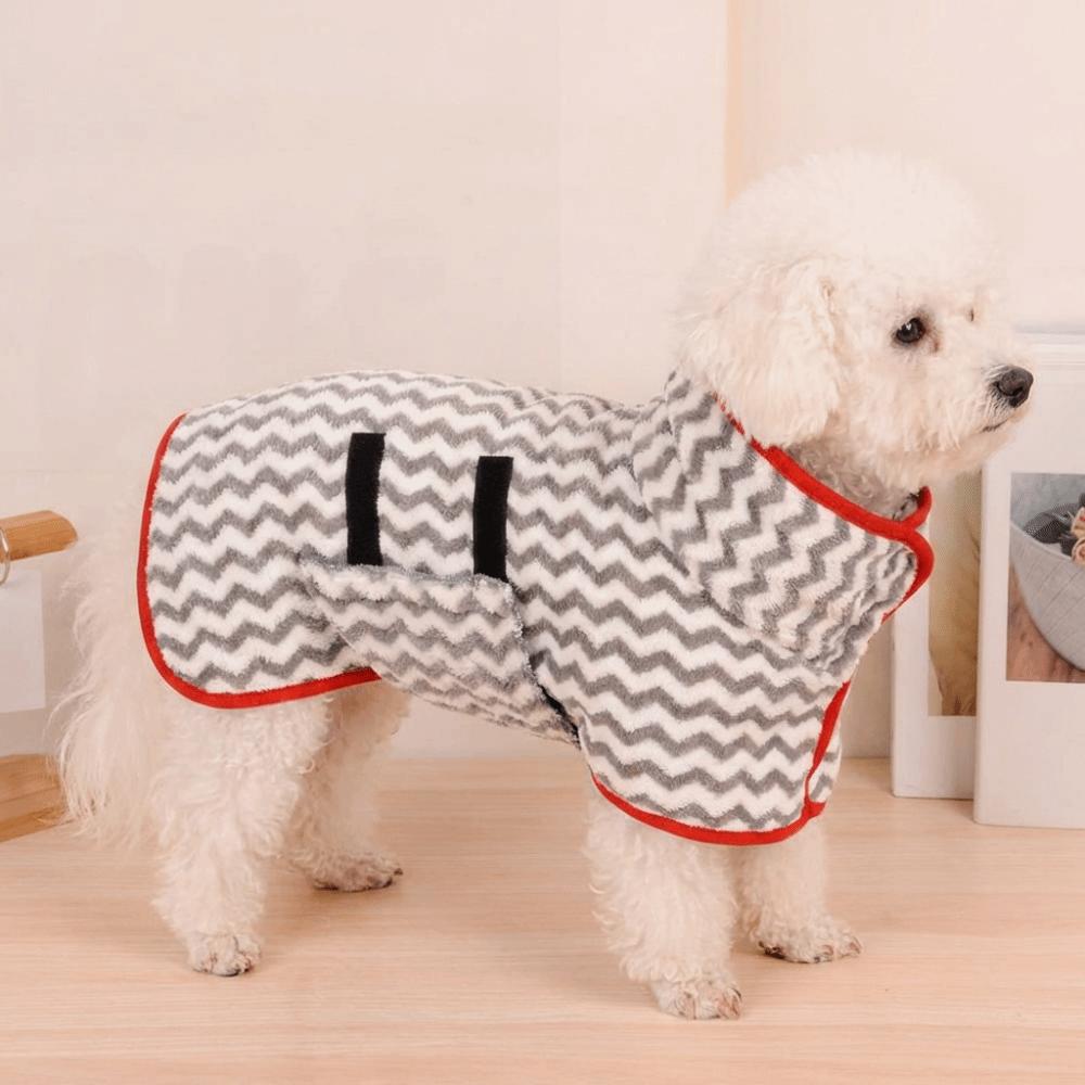 Microfibre Dog Bathrobe Keeping Warm Cat Absorbent Towel Durable Pet Quick Drying Coat Bath Time