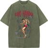 Anime Baki Hanma Baki Cool Printed Tshirt Men Manga Vintage T-shirts Washed Cotton Tee Harajuku Male Casual Oversized T Shirt