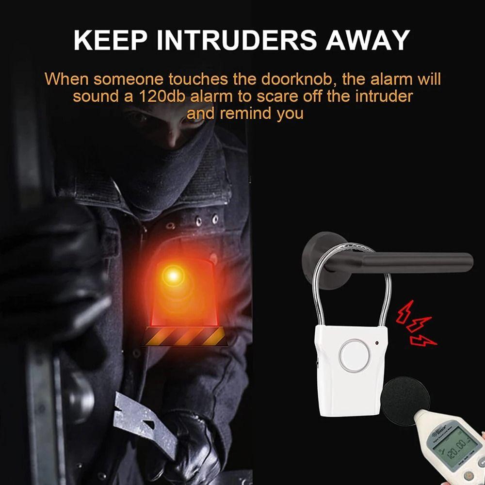 С регулируемыми настройками, дверная охранная сигнализация, 120 дБ, оконная сигнализация, дверная ручка, сигнализация для дома, путешествий