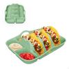 Silicone Taco Holder Platter Fit Dishwasher with Dividers Handles Tray Rack Dish for