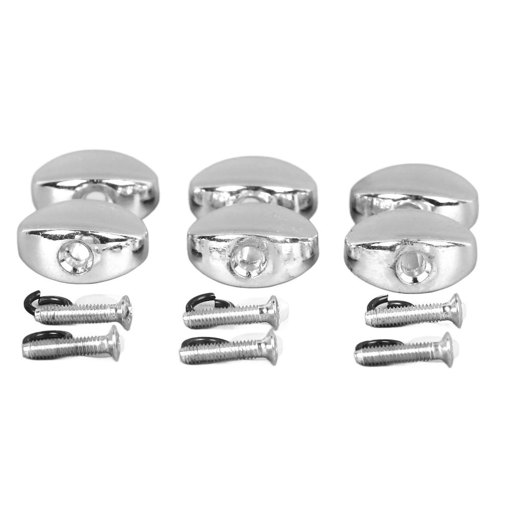 6Pcs Guitar Tuning Peg Buttons Metal Easy to Install Tuner Knobs Replacement for Acoustic Electric Guitar