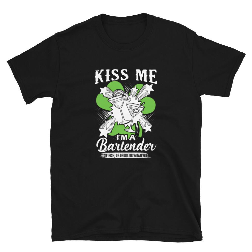 St.Patrick's Day Kiss Me I'm A Bartender Unisex T-Shirt