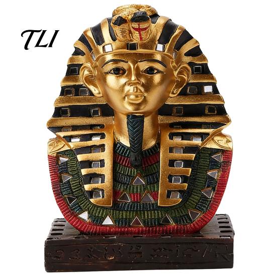 Egyptian Pharaoh Figurine Sphinx Statue Resin Ornament, Retro Ancient Figurine, Classic Exotic Artistic Desktop Ornaments Sculpture, Miniatures