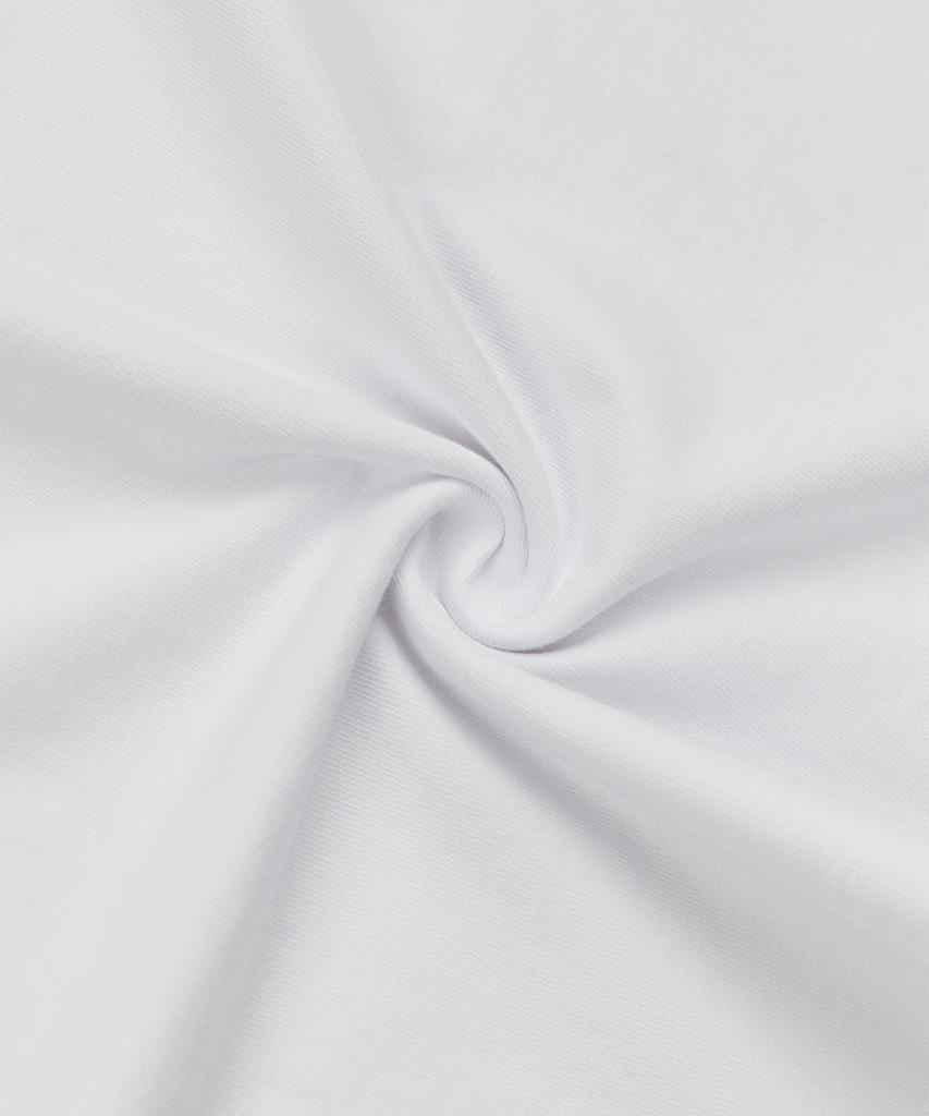 КОФЕ [S-XXL] Узкая укороченная футболка-henley с половинным рукавом (белый)