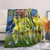 1Pc Ronaldo Print Flannel Blanket High Quality Warm Comfortable Cover for All Seasons Perfect for Gifts Home Decor