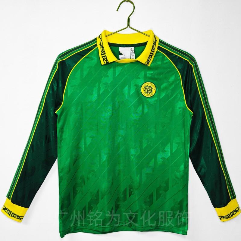 Mens Long Sleeve Retro Football Jersey Vintage Team Sportswear Soccer Fans