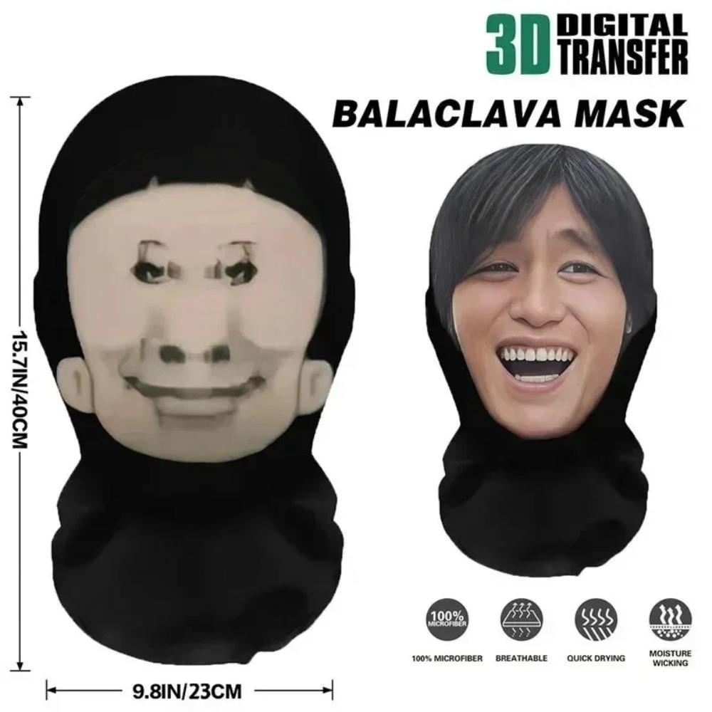 3D Мистер. Маска для лица с принтом смешного лица, головной платок, известная личность, ледяной шелк, солнцезащитная маска для головы, Хэллоуин, косплей