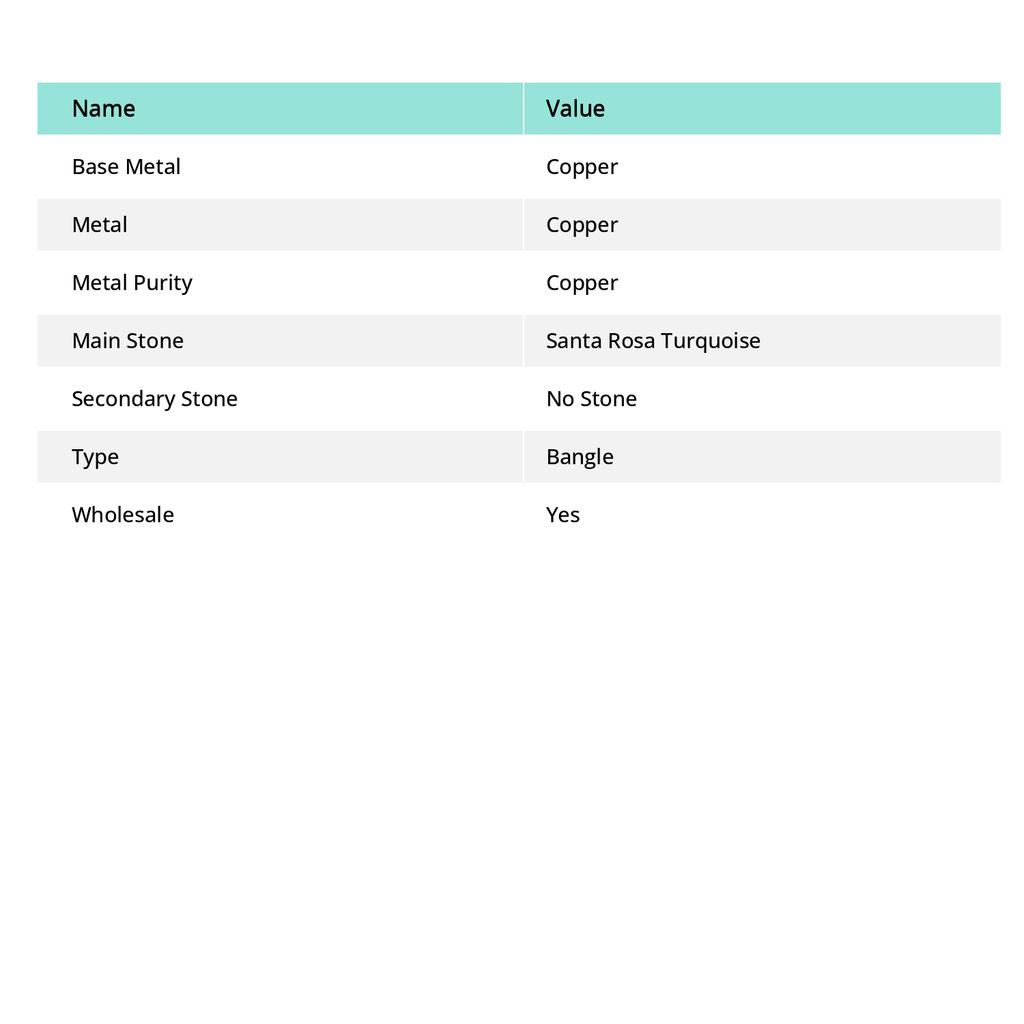 Натуральный бирюзовый браслет-манжета ручной работы Santa Rosa, регулируемый s6b77